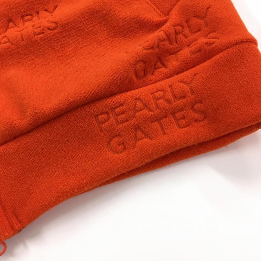 PEARLY GATES（パーリーゲイツ） ジップパーカー オレンジ エンボス