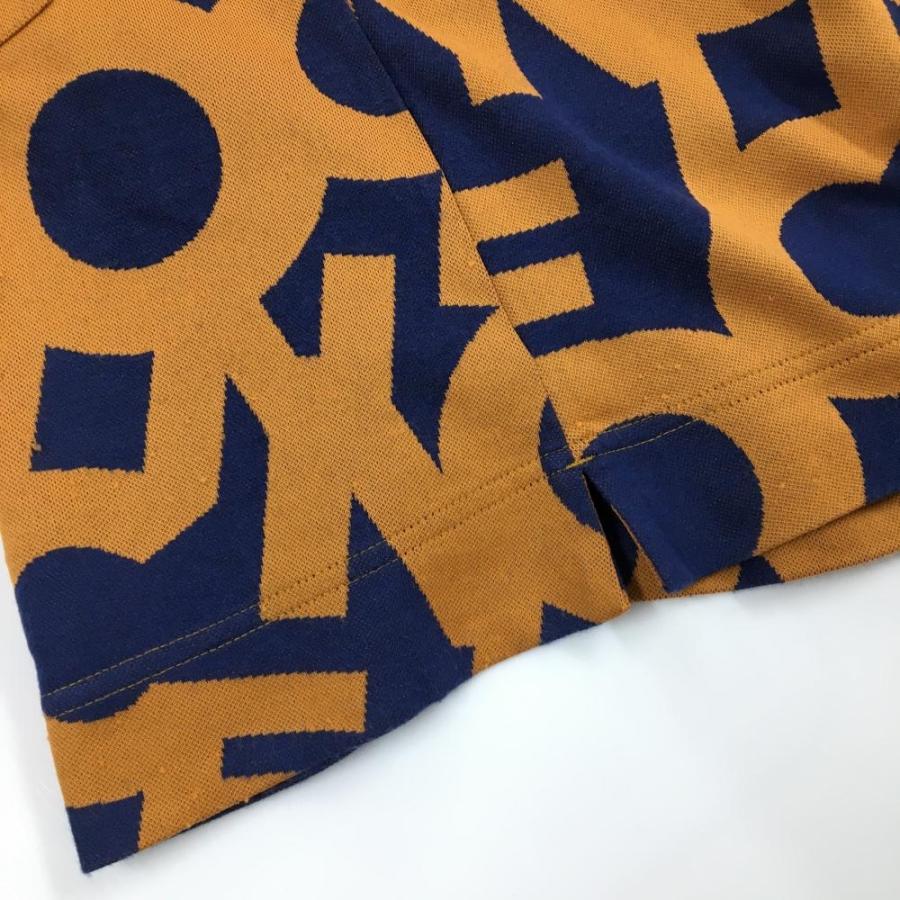 HORN GARMENT ホーンガーメント 半袖ポロワンピース ネイビー×オレンジ