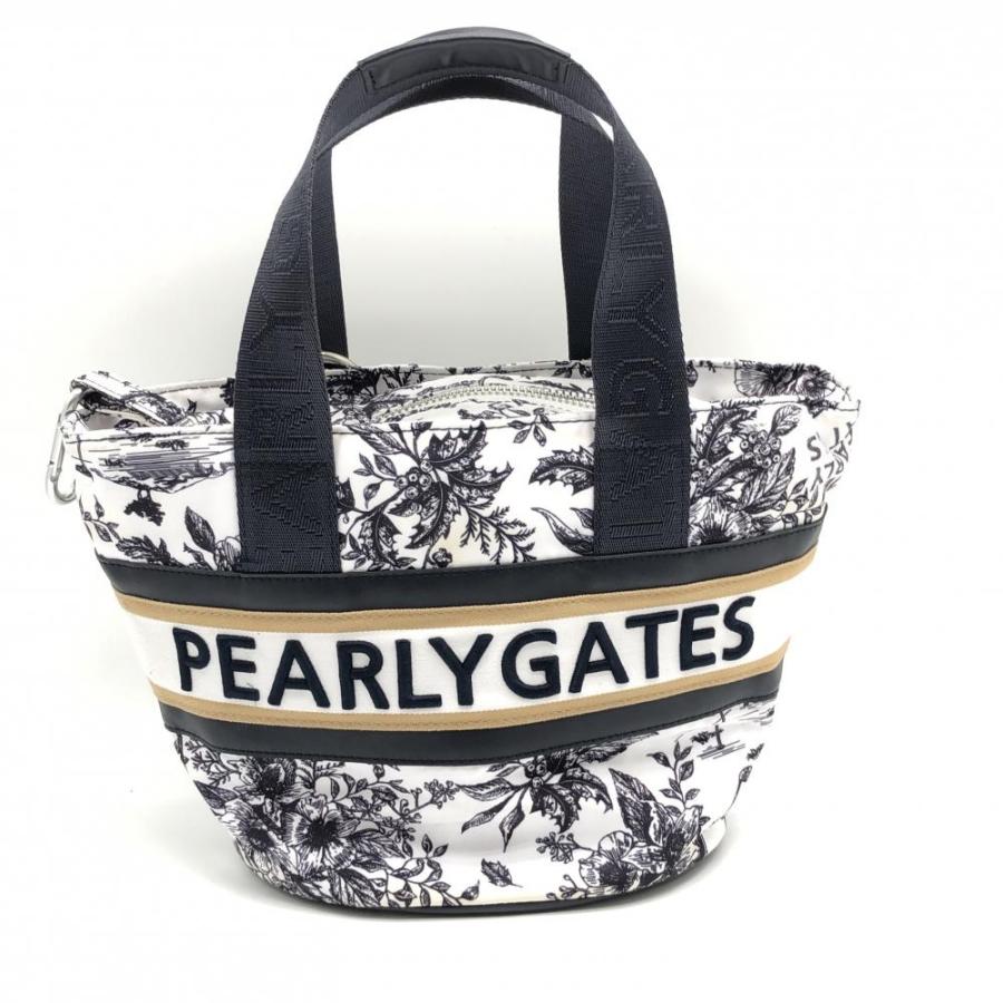 PEARLY GATES（パーリーゲイツ） カートバッグ 白×ダークネイビー 総柄