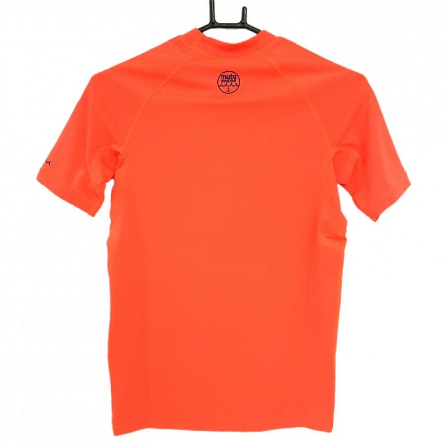 【新品】ムータマリン Tシャツ オレンジ ロゴプリント ストレッチ レディース XS ゴルフウェア muta muta MARINE（ムータマリン） 【新品】ムータマリン Tシャツ オレンジ