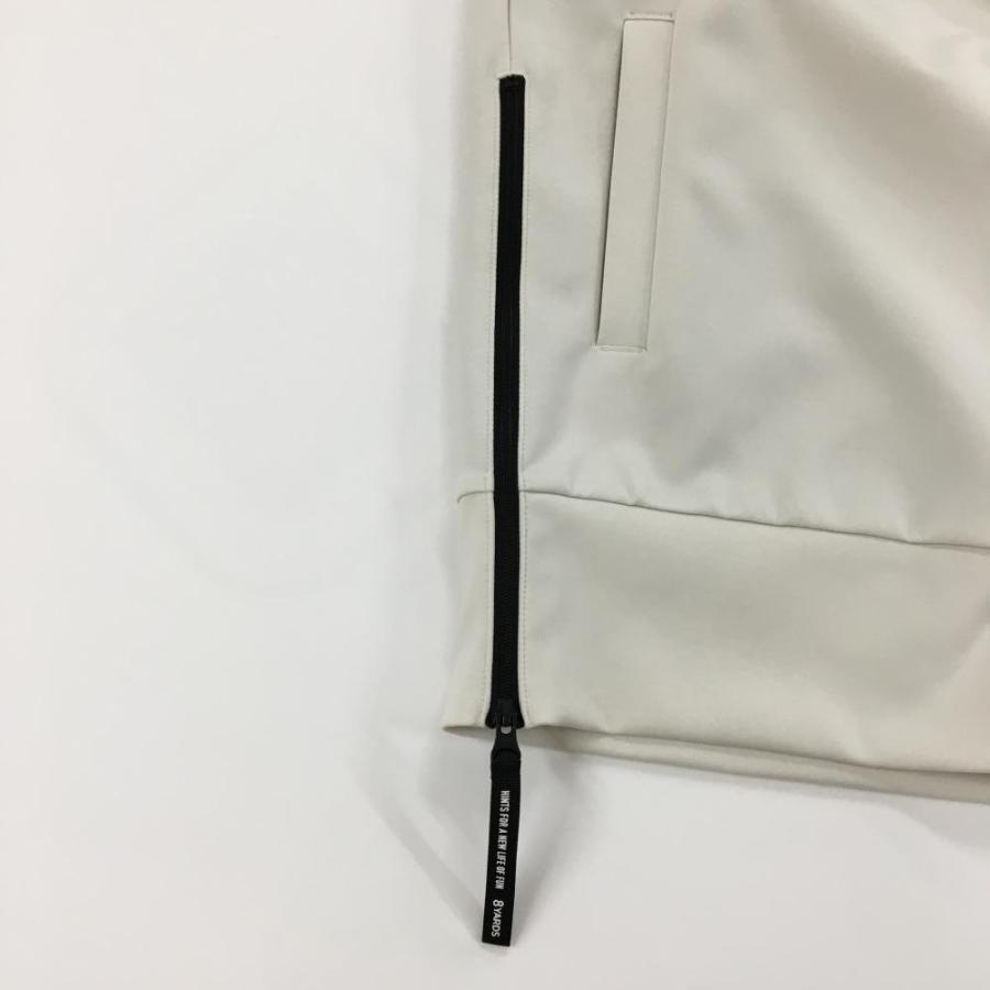 超美品】ハチヤーズ フード付アウターベスト 白×黒 ダンボールニット