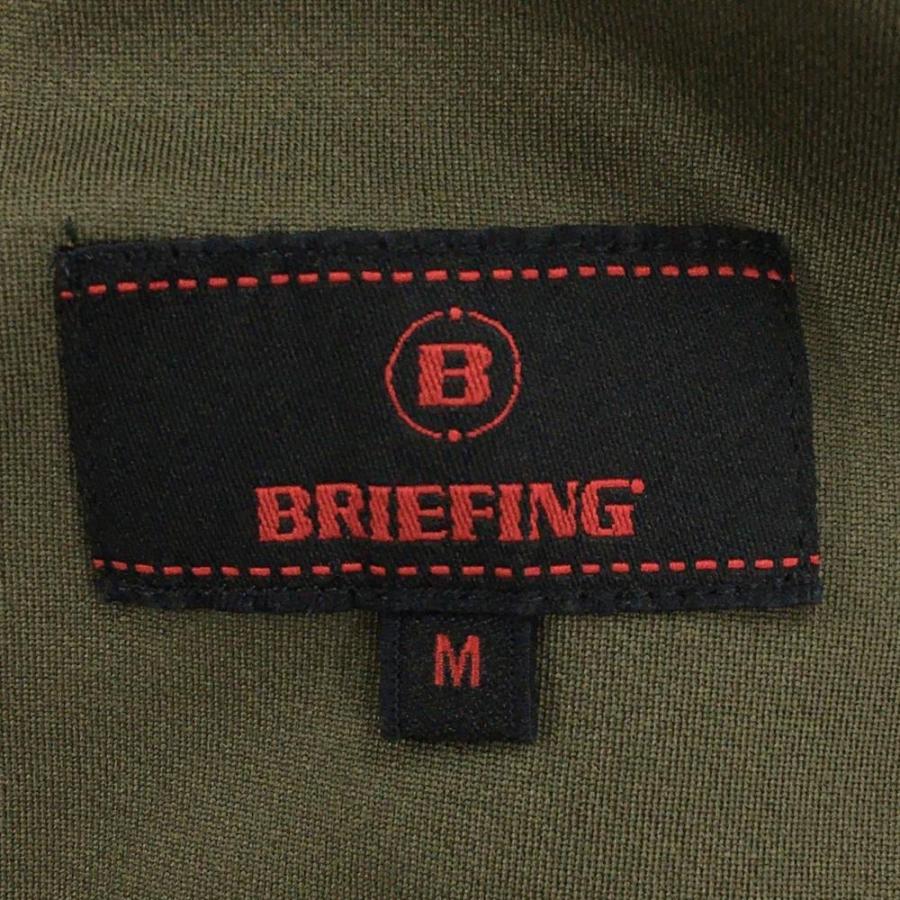 【美品】ブリーフィング ジップパーカー カーキ 背面立体ロゴ ブルゾン  メンズ M ゴルフウェア BRIEFING BRIEFING GOLF（ブリーフィングゴルフ） 【美品】ブリーフィング