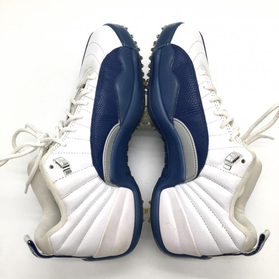 【美品】ナイキ ゴルフシューズ 白×ブルー DH4120-101 Air Jordan 12 Low メンズ 27.0 ゴルフウェア NIKE_1