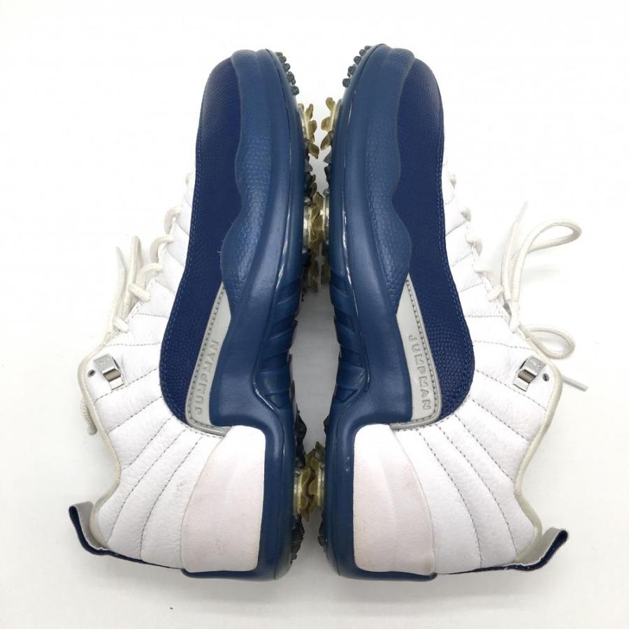 【美品】ナイキ ゴルフシューズ 白×ブルー DH4120-101 Air Jordan 12 Low メンズ 27.0 ゴルフウェア NIKE_2