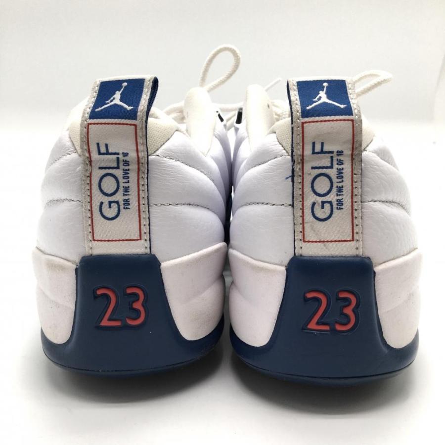 【美品】ナイキ ゴルフシューズ 白×ブルー DH4120-101 Air Jordan 12 Low メンズ 27.0 ゴルフウェア NIKE_5