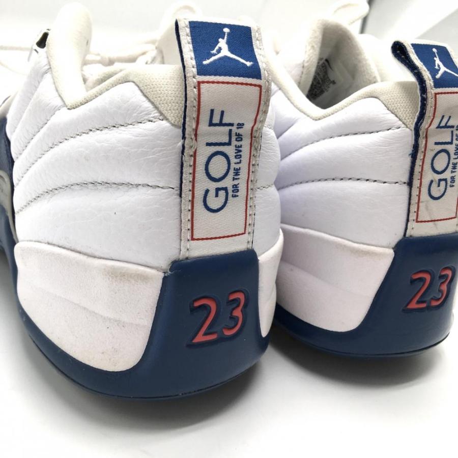 【美品】ナイキ ゴルフシューズ 白×ブルー DH4120-101 Air Jordan 12 Low メンズ 27.0 ゴルフウェア NIKE_7