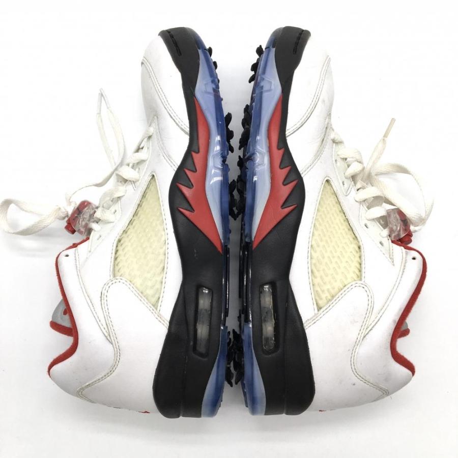 NIKE（ナイキ） ゴルフシューズ 白×レッド CU4523-100 AIR JORDAN 5