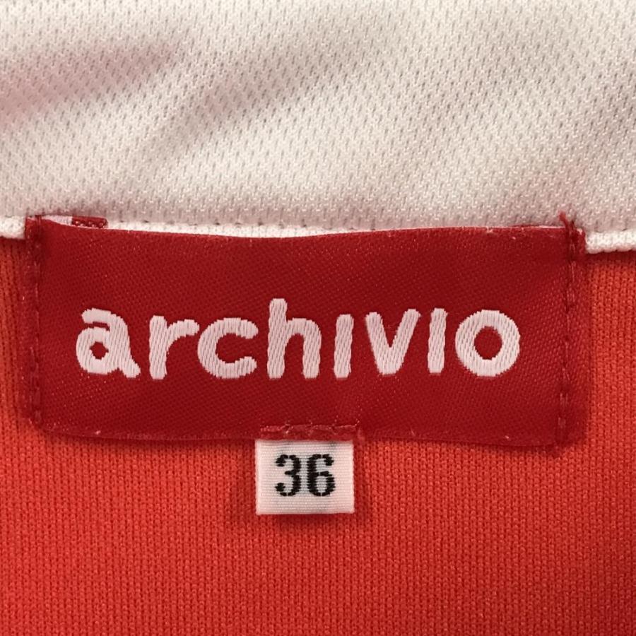 archivio（アルチビオ） ノースリーブポロシャツ オレンジ×白 シリコン