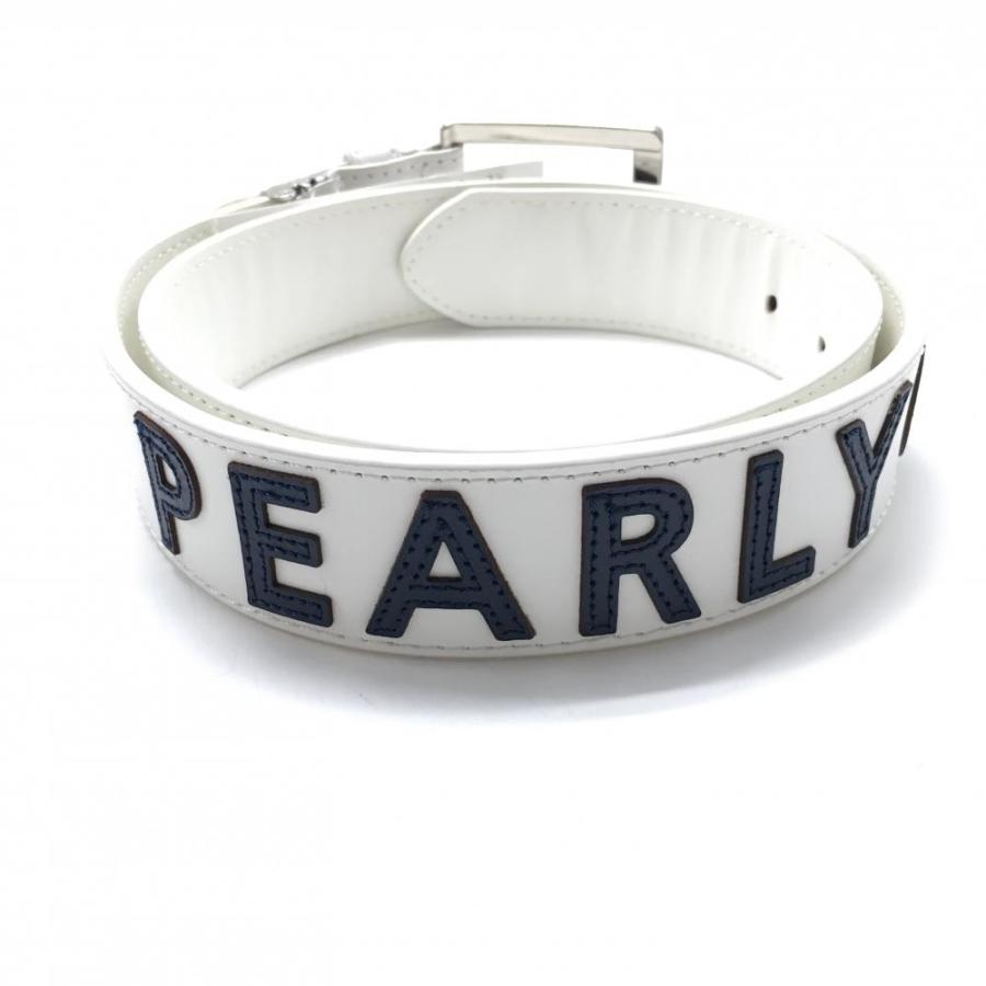 PEARLY GATES パーリーゲイツ　ベルト　白　スマイル　ニコちゃん PEARLY GATES（パーリーゲイツ） 【超美品】パーリーゲイツ ベルト 白