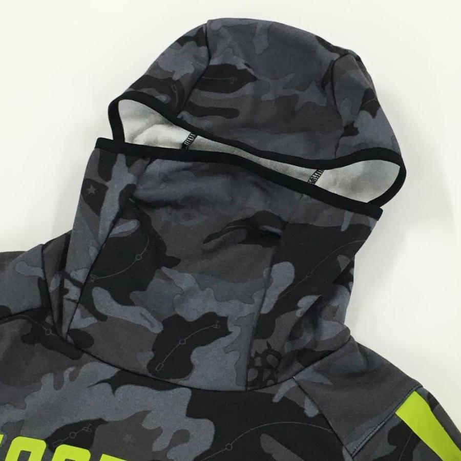 【超美品】ラッセルノ フード付トレーナー グレー×黒 迷彩 カモフラ ルチャ スウェット レディース 1(M) ゴルフウェア RUSSELUNO_2