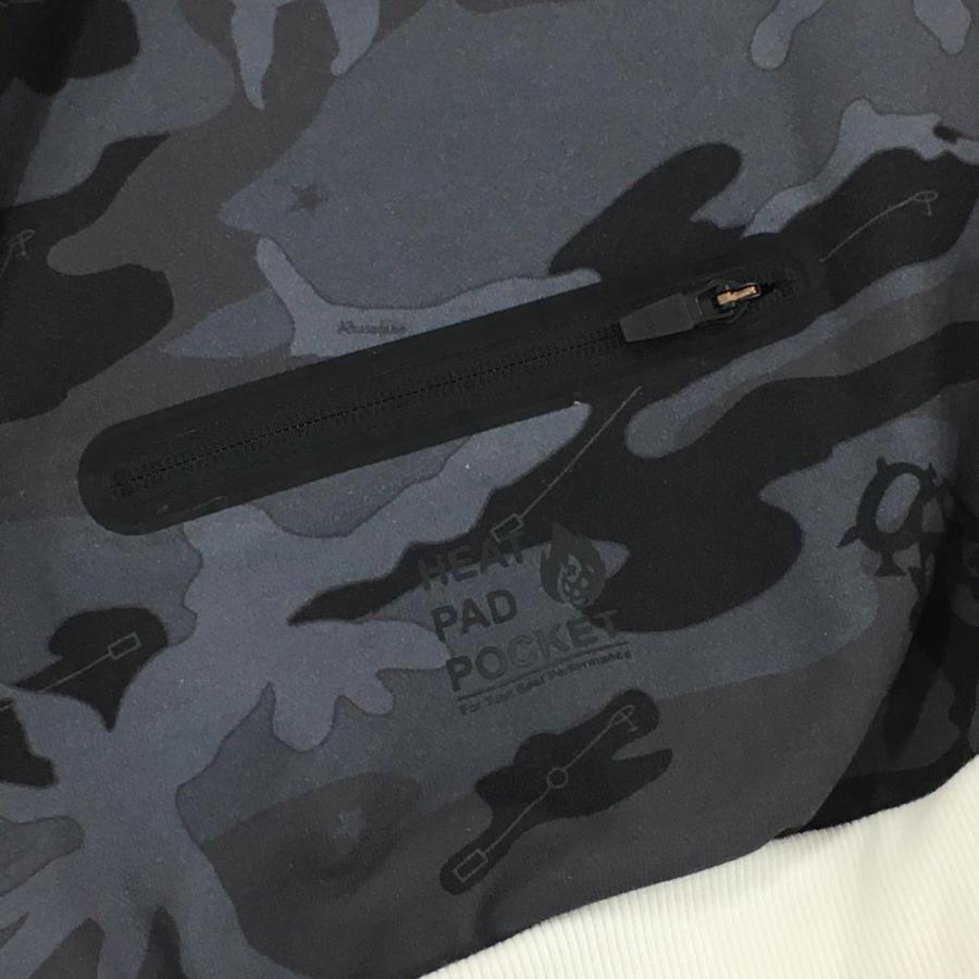 【超美品】ラッセルノ フード付トレーナー グレー×黒 迷彩 カモフラ ルチャ スウェット レディース 1(M) ゴルフウェア RUSSELUNO_3