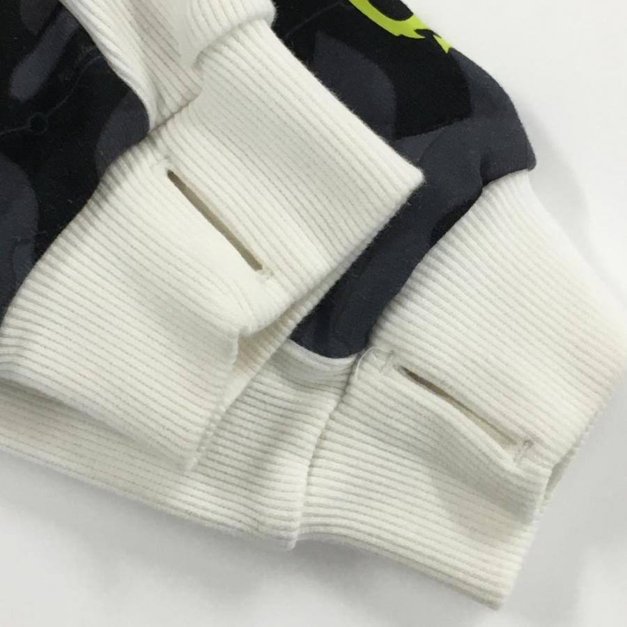【超美品】ラッセルノ フード付トレーナー グレー×黒 迷彩 カモフラ ルチャ スウェット レディース 1(M) ゴルフウェア RUSSELUNO_4