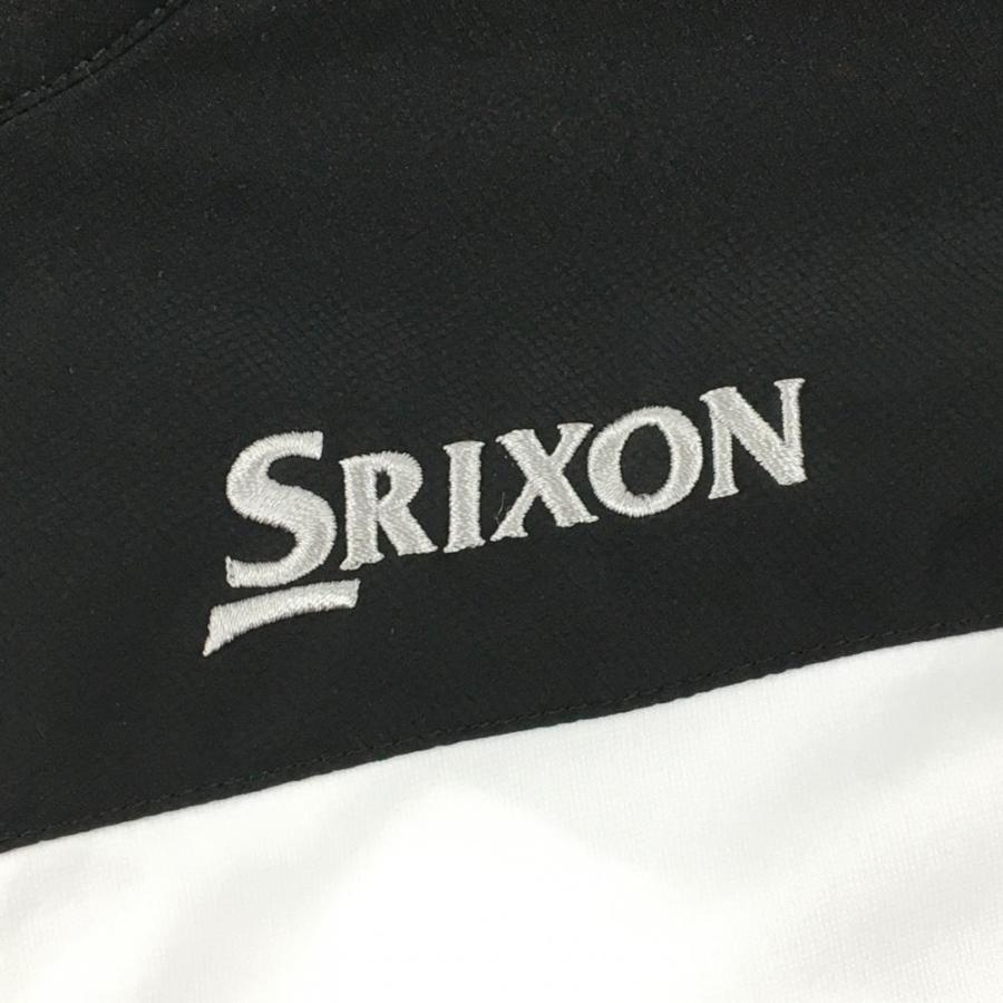k*6様 DESCENTE × SRIXON ハイネックニットウェア SRIXON 【美品】スリクソンバイデサント 長袖ハイネックシャツ 白×黒