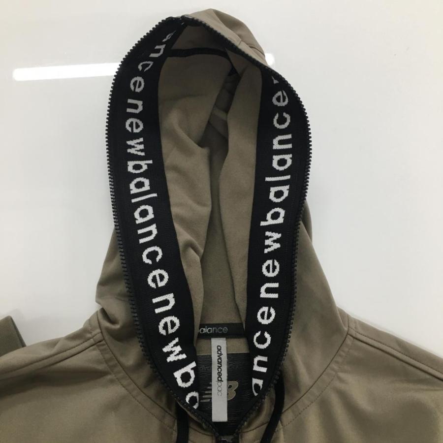 【超美品】ニューバランスゴルフ ジップパーカー ライトブラウン×黒 ダブルジップ フード内側ロゴ メンズ 5(L) ゴルフウェア New Balance New Balance Golf（ニューバランスゴルフ） 【超美品】ニューバランス