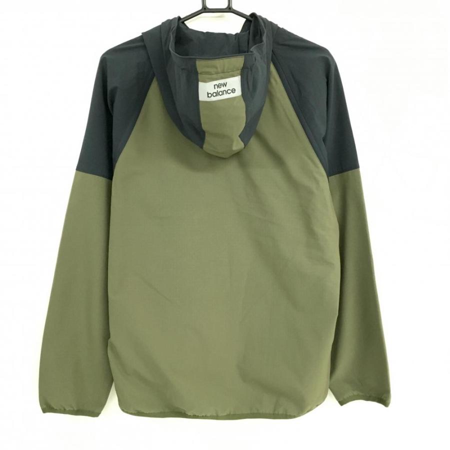 【超美品】ニューバランス 2WAYジップパーカー カーキ×黒 袖取り外し可 ダブルジップ  メンズ 5(L) ゴルフウェア New Balance New Balance（ニューバランス） 【超美品】ニューバランス 2WAYジップ