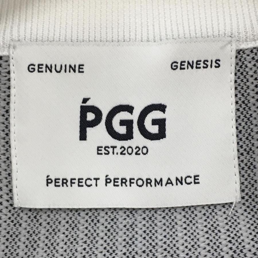 pggレディースアウターサイズS PGG PGGパーリーゲイツ ニットジャケット ライトグレー系×白×黒 ダブル