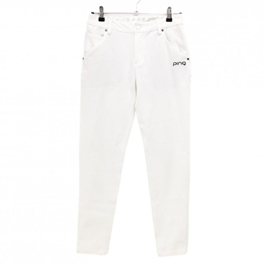 新品タグ付きPING レディース ネイビー/ホワイトセットアップ　お得！ PING（ピン） 【美品】ピン パンツ 白×ダークネイビー ロゴ刺しゅう