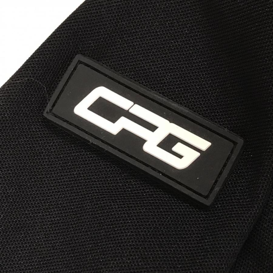 新品未使用CPGフード付き ジップアップ長袖シャツ CPG GOLF 【超美品】CPG 襟付長袖シャツ 黒×ベージュ ワッペン ロゴ