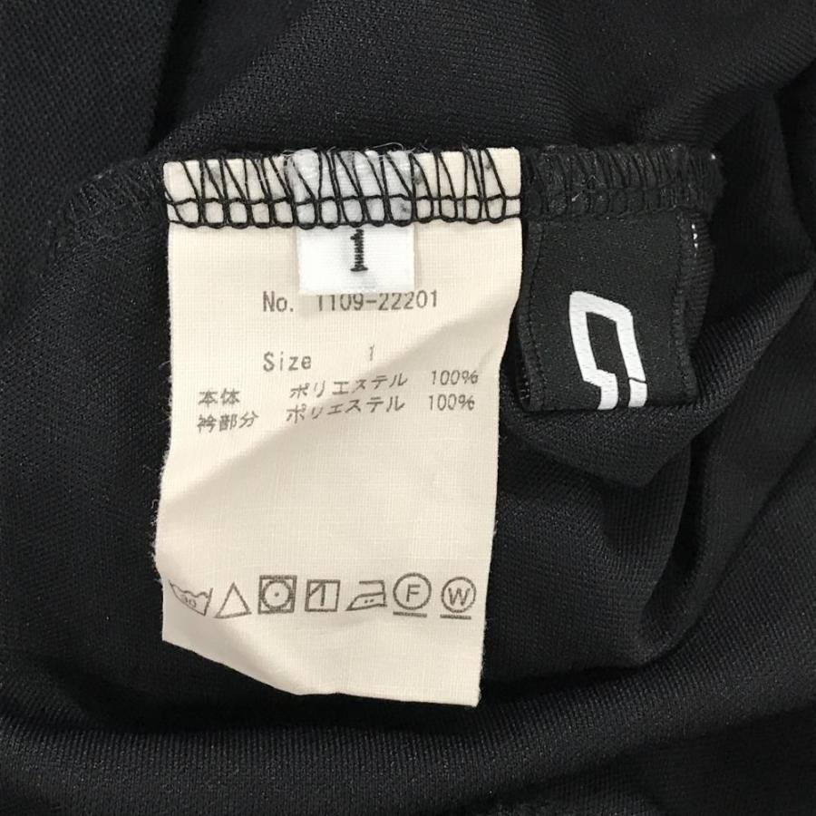 CPG GOLF 【超美品】CPG 襟付長袖シャツ 黒×ベージュ ワッペン ロゴ