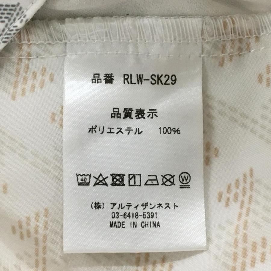 Resurrection 【美品】レザレクション スカート 白×グレー 後総柄