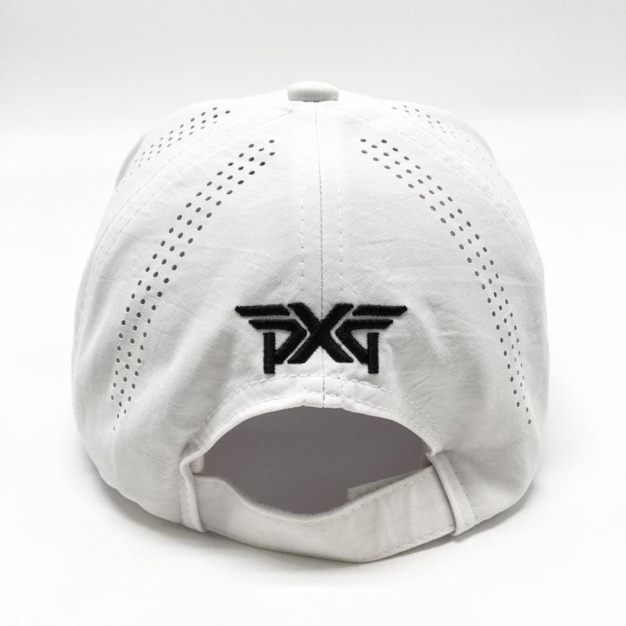 PXG ピーエックスジー キャップ 白×黒 マグネットマーカー付 ロゴ
