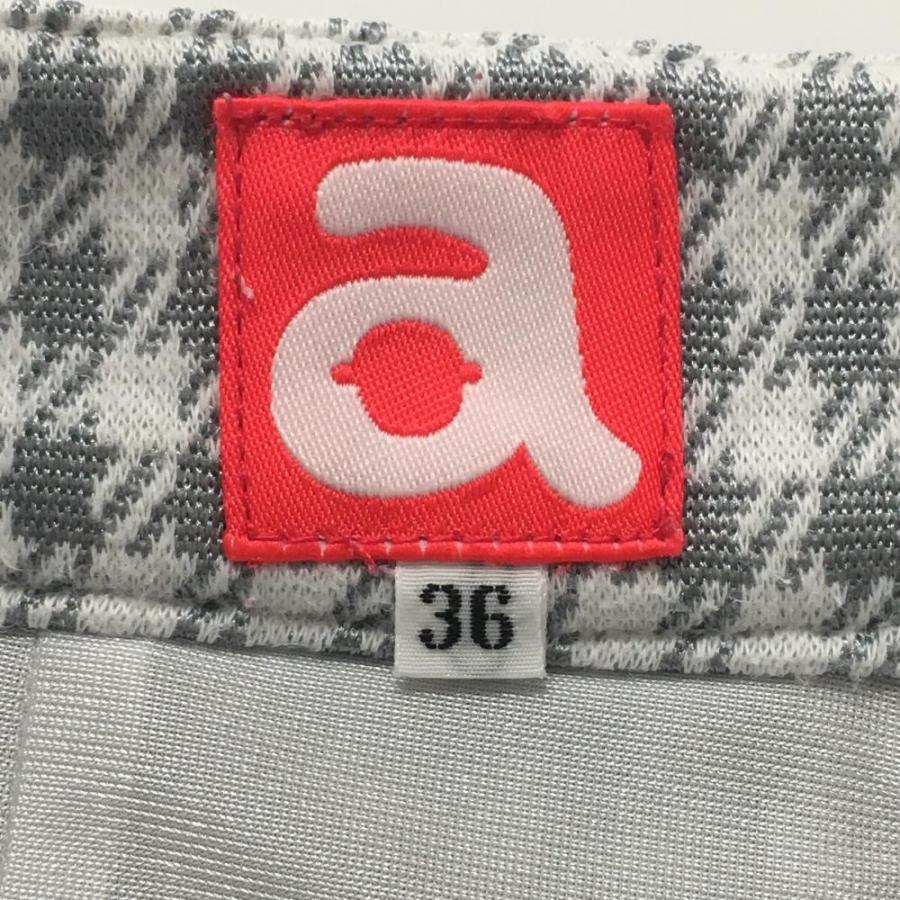 【超美品】アルチビオ ショートパンツ 白×グレー 千鳥格子調 サイドライン 裏地付  レディース 36(S) ゴルフウェア archivio archivio（アルチビオ） 【超美品】アルチビオ ショートパンツ 白