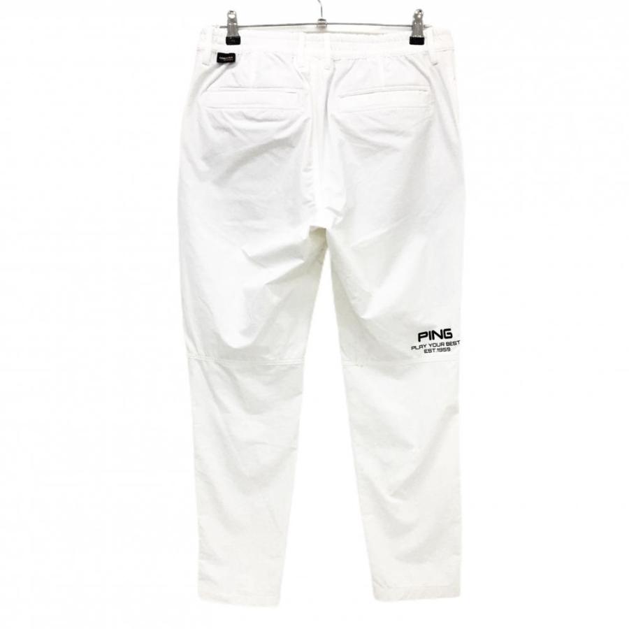 PING（ピン） パンツ 白×黒 ナイロン混 ストレッチ CORDURA メンズ L