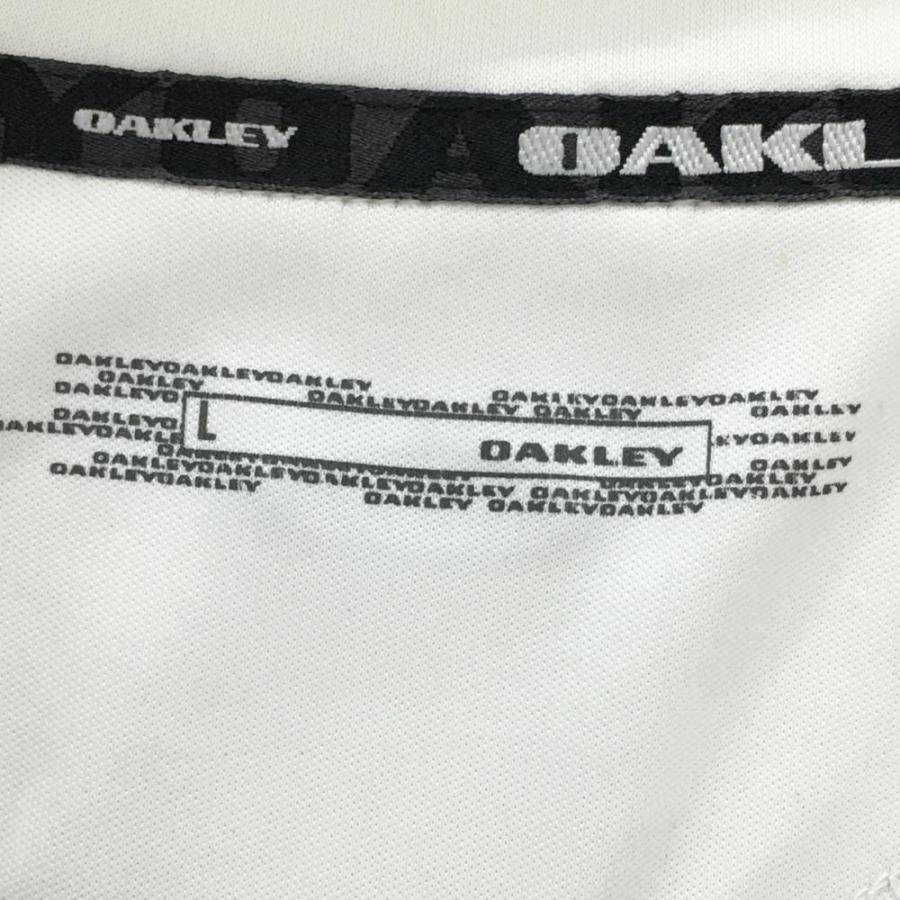 OAKLEY（オークリー） 【美品】オークリー 半袖ポロシャツ 白×イエロー