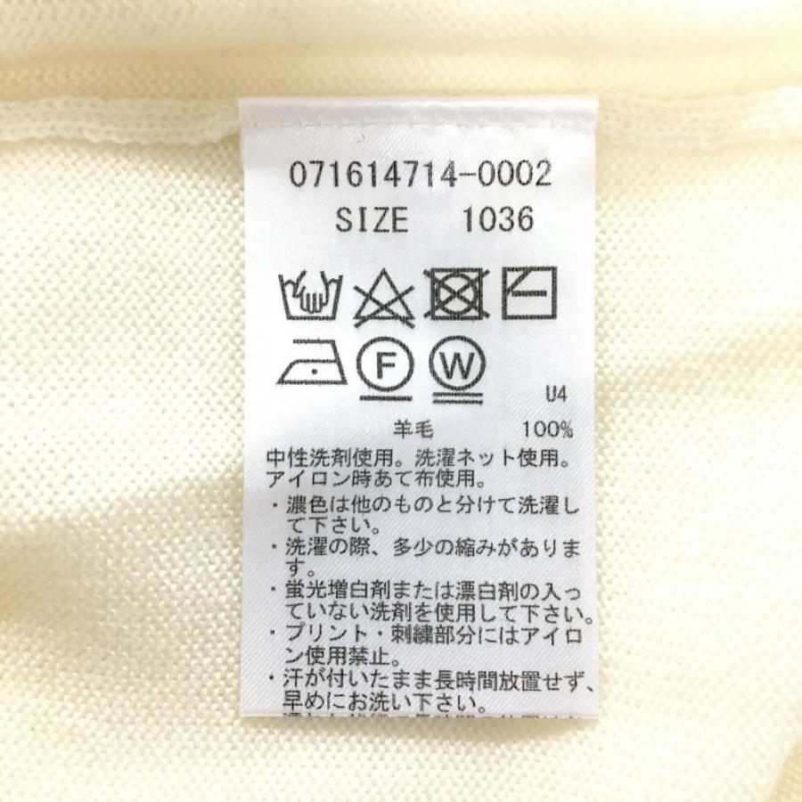 【新品】ゾーイ セーター アイボリー×レッド×黒 袖一部ボーダー 羊毛100％ ニット 薄手 レディース 36(S) ゴルフウェア ZOY_5