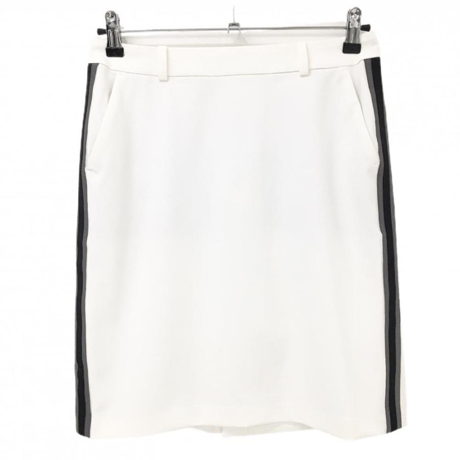 新品38 LANVIN SPORT ランバンスポール　ゴルフスカート LANVIN SPORT（ランバンスポール） ストレッチスカート 白 サイド