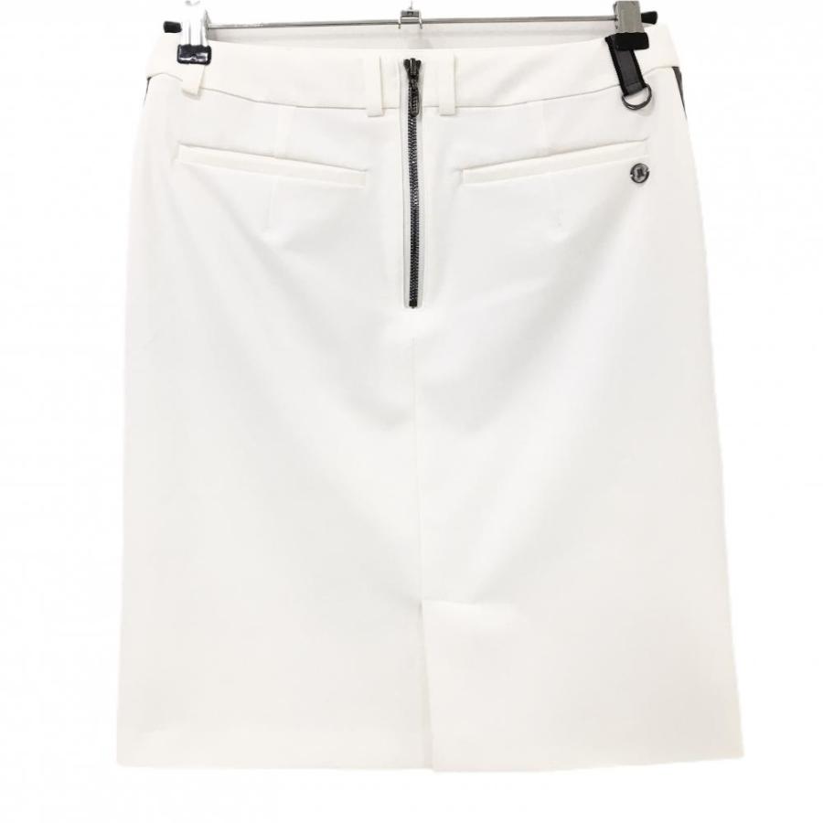 ランバンスポール　UVストレッチスカート　Lホワイト LANVIN SPORT（ランバンスポール） ストレッチスカート 白 サイド