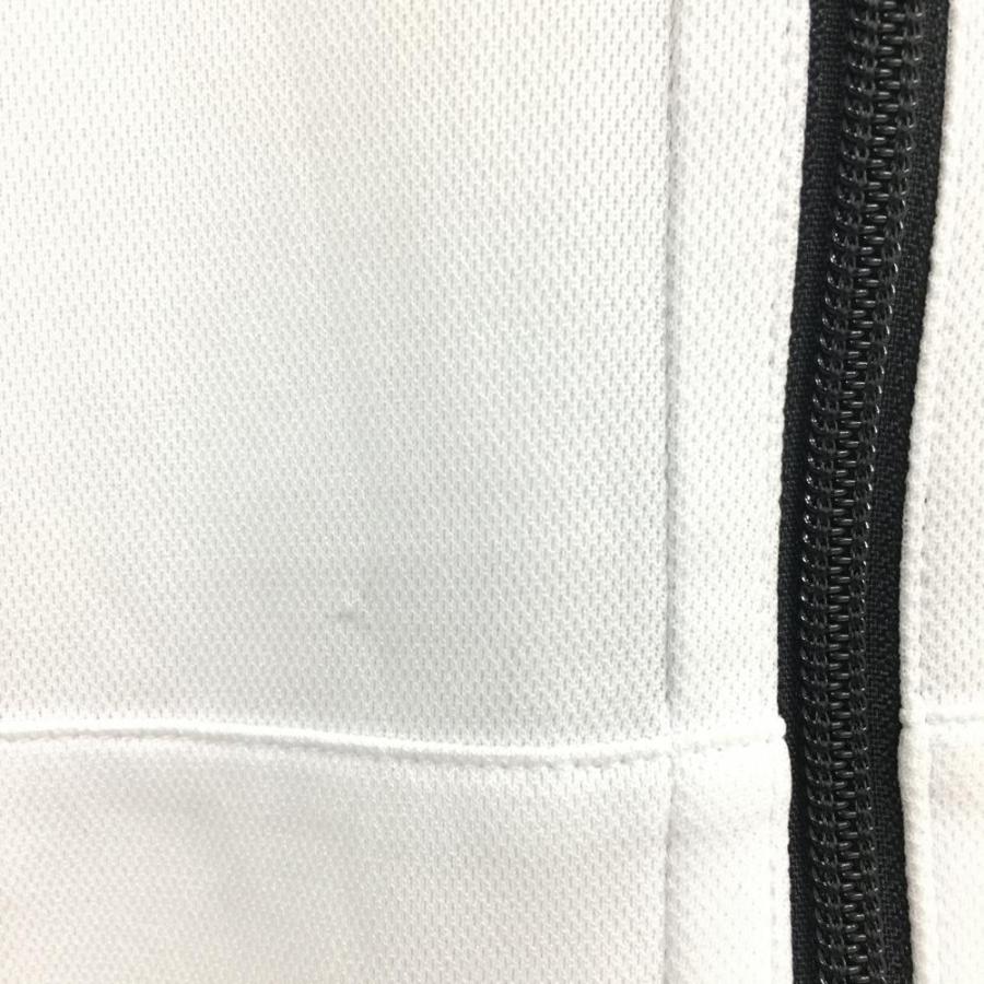美品】ハチヤーズ ジップパーカー 白×黒 袖口ロゴ 袖一部総柄 メンズ
