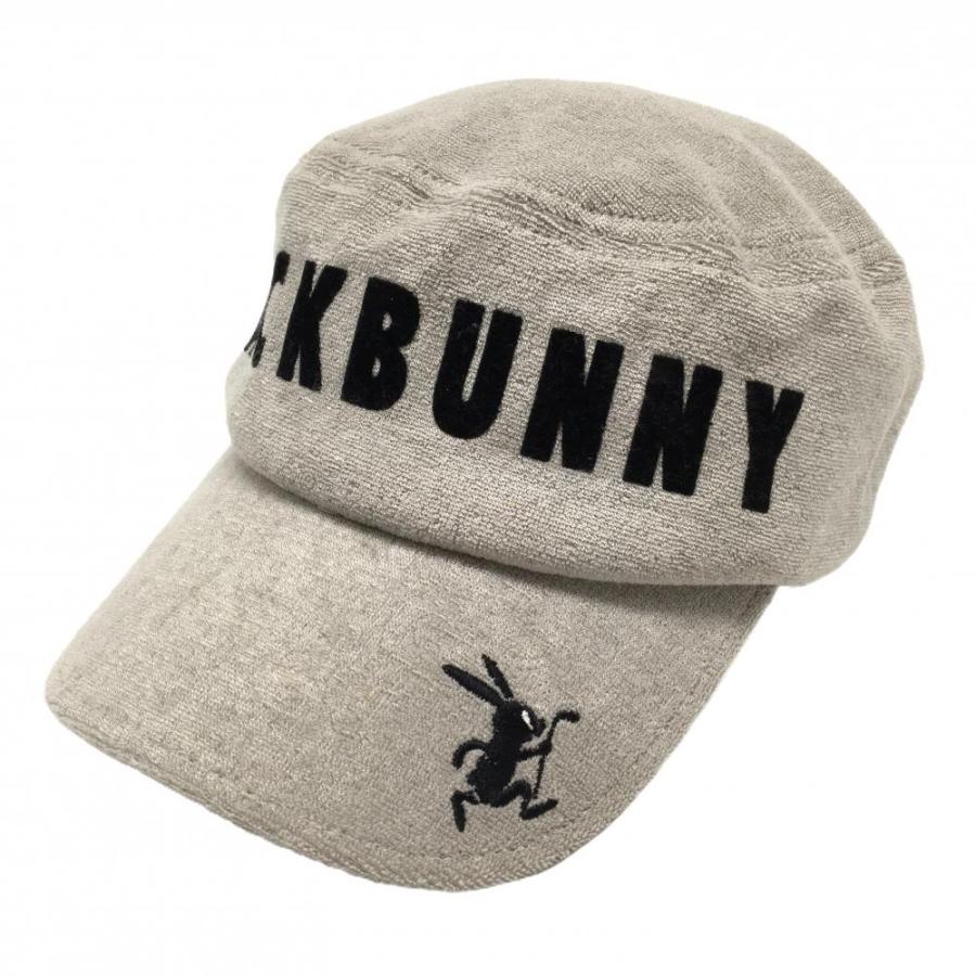 Jack Bunny!!（ジャックバニー） ワークキャップ グレー×黒 パイル地