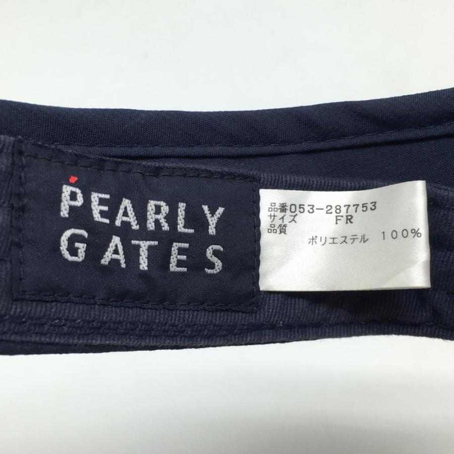 PEARLY GATES（パーリーゲイツ） サンバイザー ネイビー×白 立体ロゴ