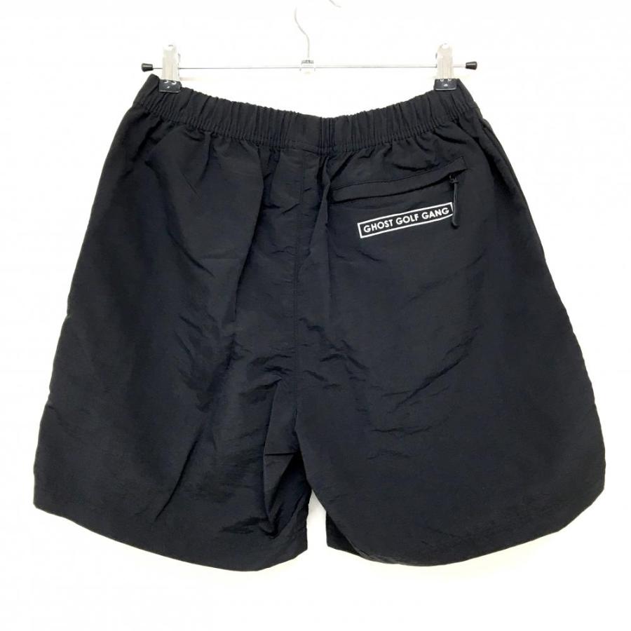 超美品】ゴーストゴルフギャング ハーフパンツ 黒 ナイロン ウエスト