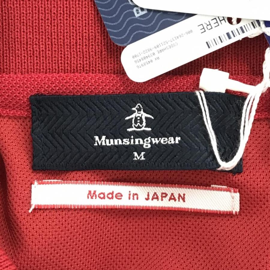 マンシングウェア 半袖ハーフジップ ポロシャツ ゴルフ ロゴ スパンコール L Munsingwear（マンシングウェア） 【新品】マンシングウェア 半袖