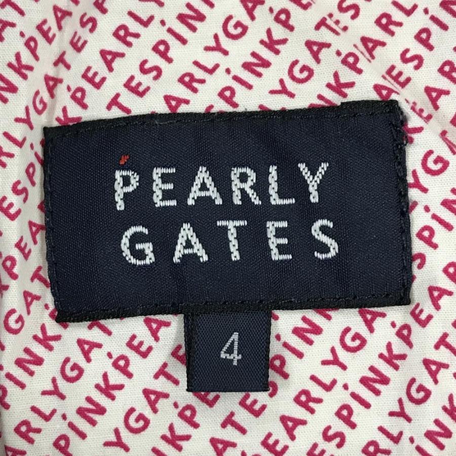 PEARLY GATES（パーリーゲイツ） ハーフパンツ 黒×ピンク ロゴ刺しゅう