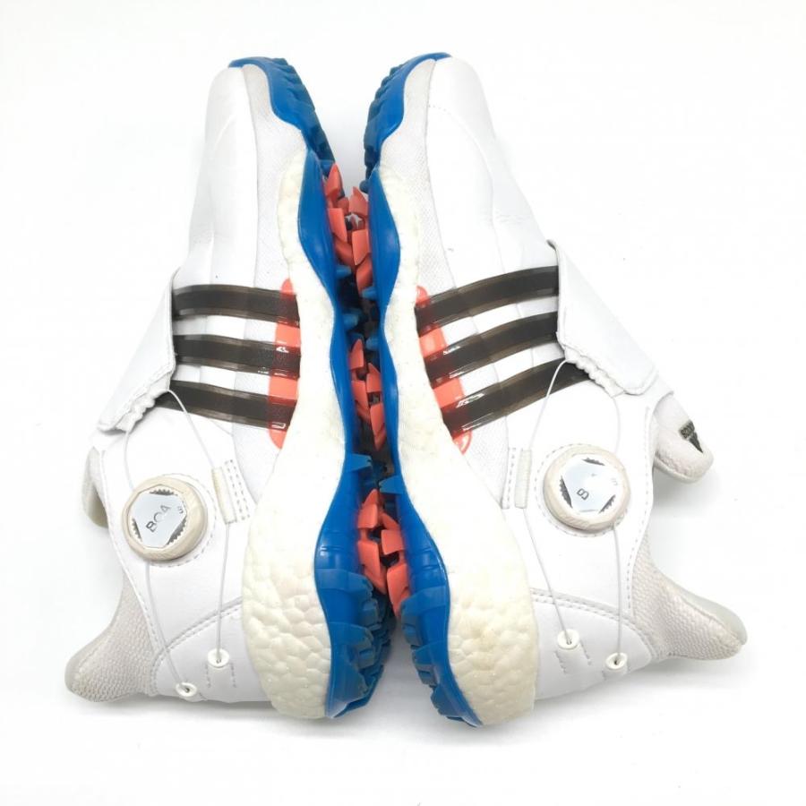 adidas（アディダス） ゴルフシューズ 白×ブルー GY5336 ダイヤル式