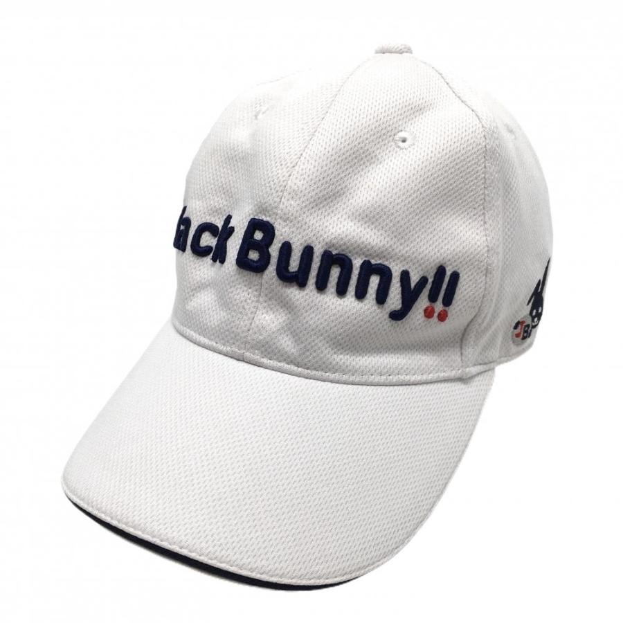 jack bunny‼︎ 立体ロゴ 白×ネイビー キャップ Bunny!!（ジャックバニー） Jack 美品 ゴルフバッグ・キャディバッグ