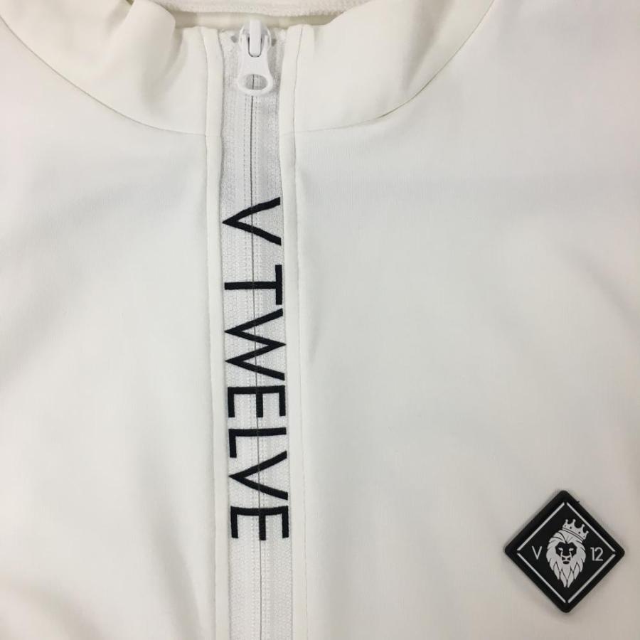 V12（ヴィ・トゥエルヴ） 【美品】V12 半袖ハイネックシャツ 白×黒