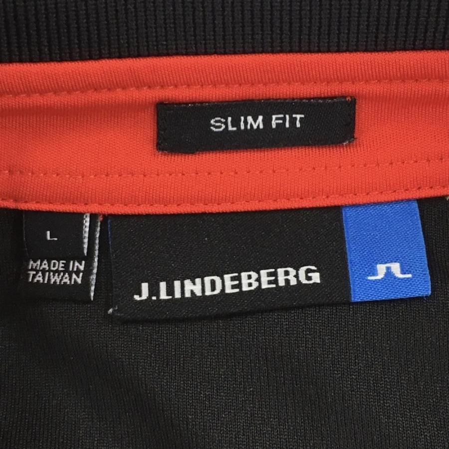 J.LINDEBERG（ジェイリンドバーグ） 半袖ポロシャツ レッド×黒 切替