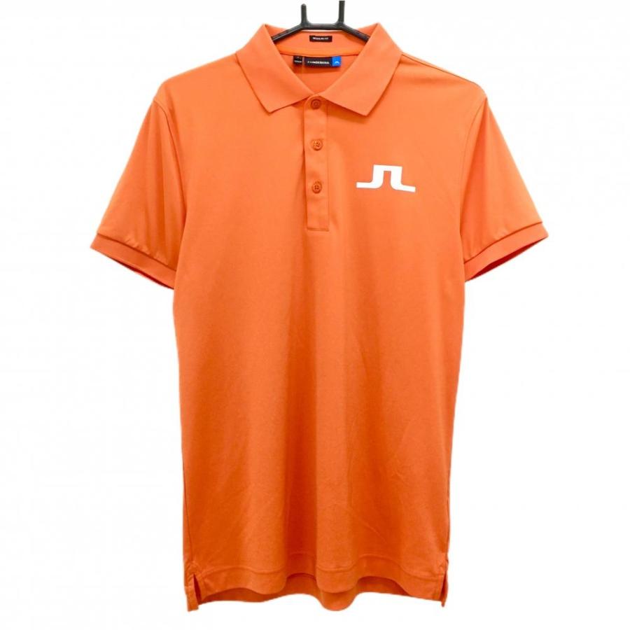 極美品 近年 ジェイリンドバーグ 半袖ゴルフポロシャツ オレンジ LL相当 速乾 J.LINDEBERG（ジェイリンドバーグ） 【超美品】ジェイリンドバーグ