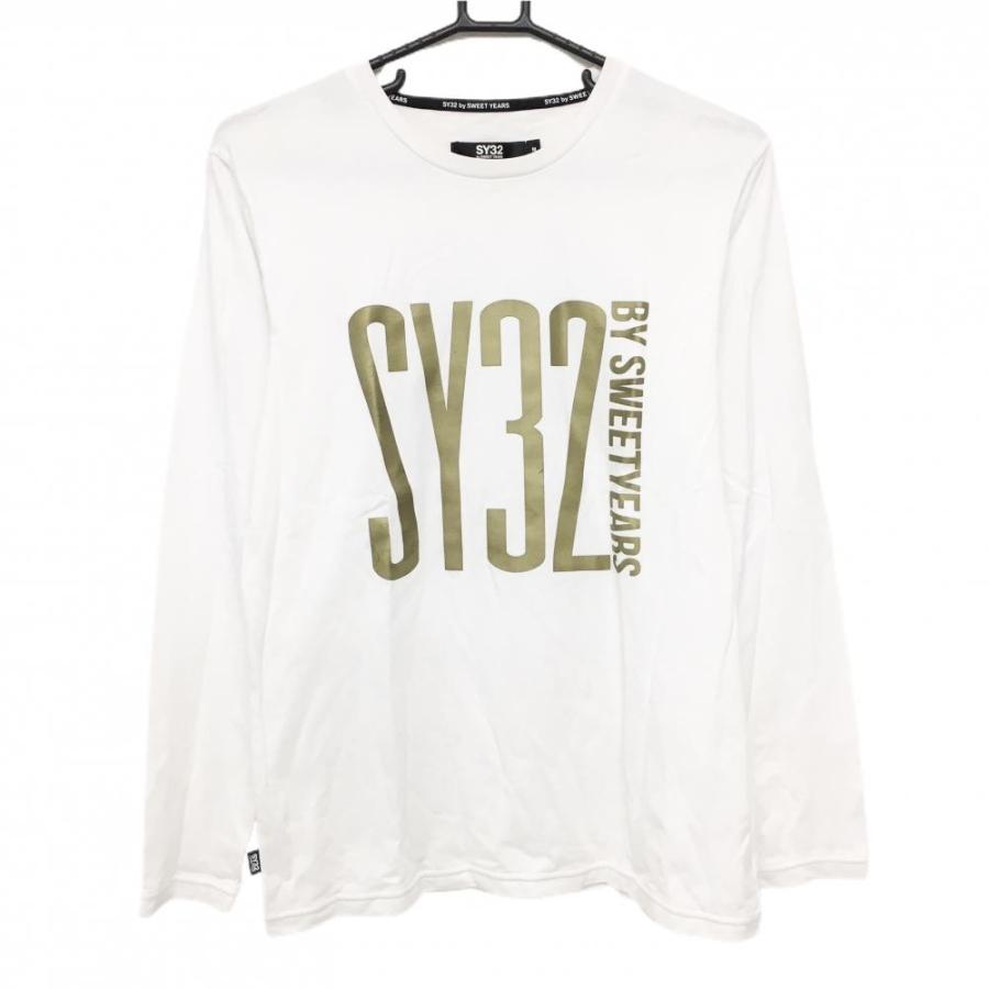 SY32 BY SWEETYEARS ホワイト長袖シャツ SY32 by SWEET YEARS（エスワイサーティトゥバイスィートイヤーズ