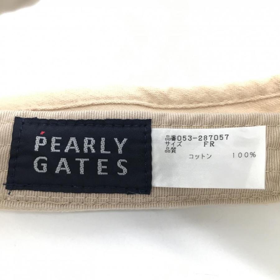 PEARLY GATES（パーリーゲイツ） サンバイザー ベージュ×オレンジ 立体
