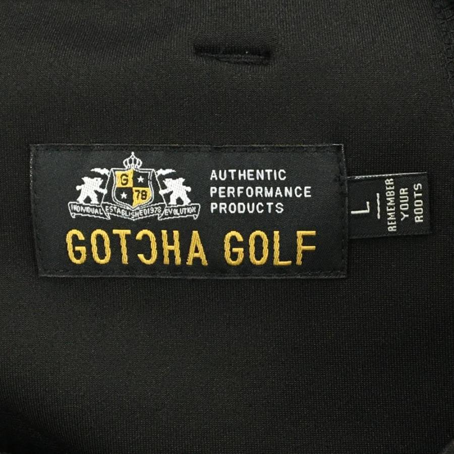 GOTCHA GOLF 【新品】ガッチャゴルフ パンツ 黒×ブルー サイドリーフ柄
