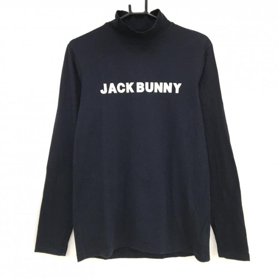 Jack Bunny!!（ジャックバニー） 長袖ハイネックシャツ 黒 ストレッチ