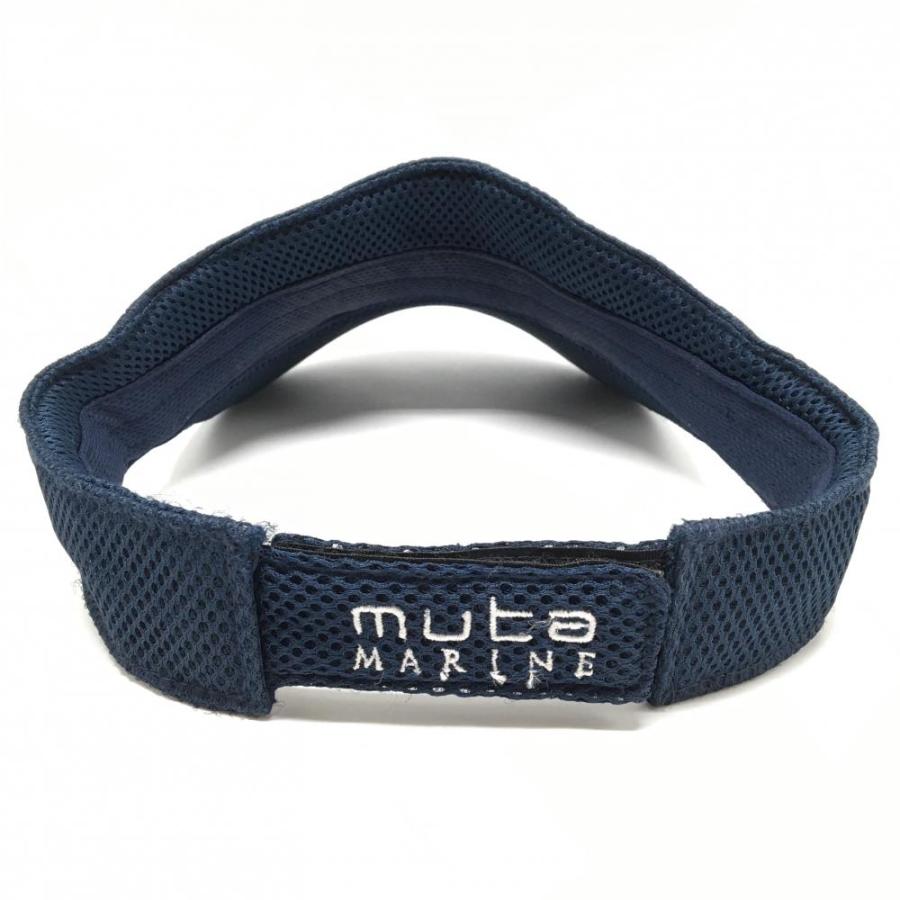 muta MARINE（ムータマリン） サンバイザー ネイビー×白 ロゴ刺しゅう