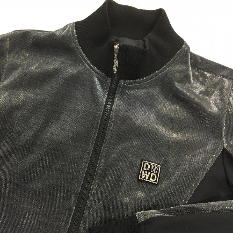 【美品】ダンスウィズドラゴン 異素材ジャケット ダークグレー系×黒 ラメ メンズ 3(L) ゴルフウェア Dance With Dragon Dance With Dragon（ダンスウィズドラゴン） 【美品】ダンスウィズ