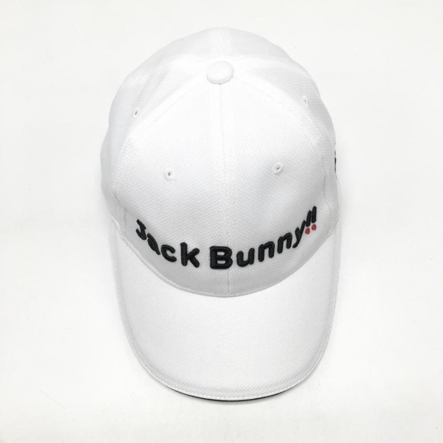 Jack Bunny!!（ジャックバニー） キャップ 白×黒 立体ロゴ刺しゅう FR