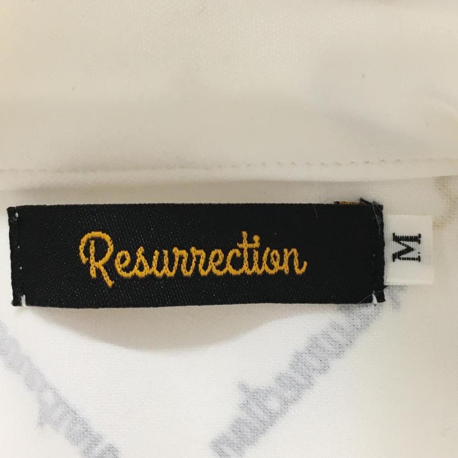 レザレクション ホワイト長袖ハイネックシャツ Resurrection 【超美品】レザレクション 長袖ハイネックシャツ 白×黒